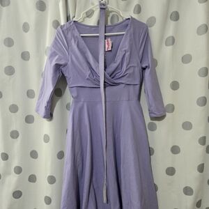 Pinup Girl Clothing Erin Lavender Swing Dress L